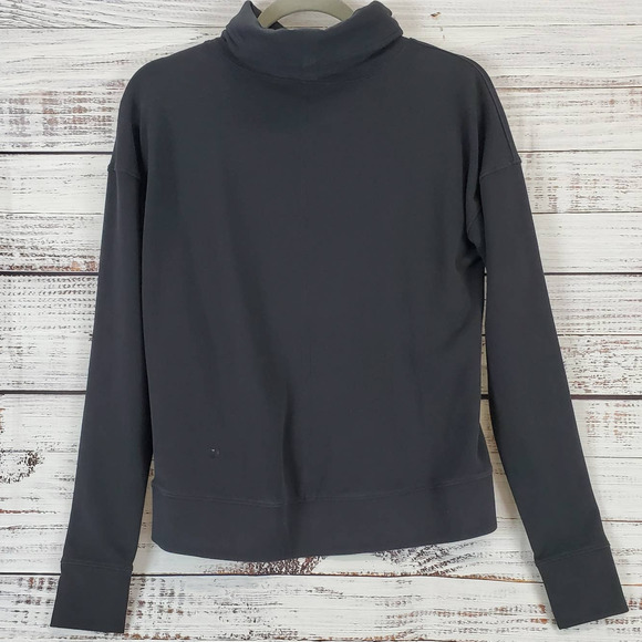 Lululemon Go Forward Black Turtleneck Cowlneck Pullover Sweater Sweatshirt Sz 4 - Picture 3 of 10